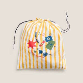 Bolsa Impermeable Estampada Viaje Mibol Amarillo 45x50 cm