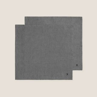 Set Servilletas Algodón Bambú Momabam2 Negro 45x45 cm