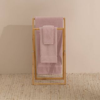 Toalla Baño Hilos Sin Torsión Nero Rosa 30x50 cm