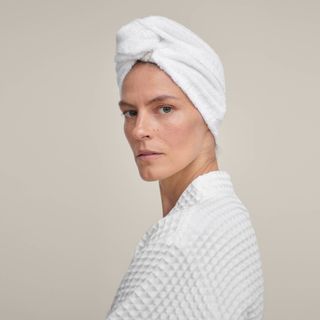 Toalla Cabeza Algodón Bambú Sublimtur Blanco  cm