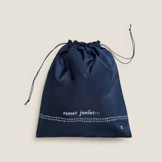 Bolsa Impermeable Estampada Viaje Frasebo Azul Marino 20x40 cm