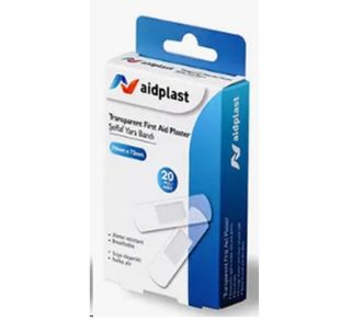 აიდპალსტი წყალგაუმტარი პლასტირი-გამჭვირვალე N20 0560   Aidplast Waterproof Plaster-Transparent N20