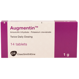 აუგმენტინი 1გრ ტაბლ#14   Augmentin tab 875mg+125mg #14