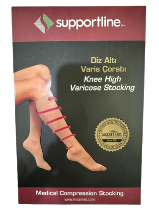 სუპორტლაინი ERSA-505/1-4 CCL-1 მუხლზე დაბალი ვარიკოზის წინდა ღია თითით 1909