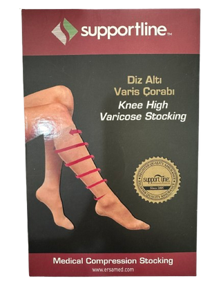 სუპორტლაინი ERSA-509/1-5 CCL-2 მუხლზე დაბალი ვარიკოზის წინდა 2821