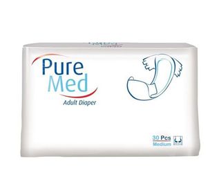 ფიურმედ PureMed  (M) მოზრდილთა საფენი #30 ცალი 9075   Furmed (M) Adult Diaper #30 9075