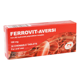 ფეროვიტი საღ.ტაბ.100მგ.N30   Ferrovit chaw tab 100mg #30