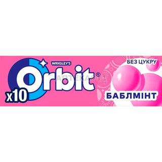 Жувальна Гумка Orbit (Орбіт) Bubblemint (Баблмінт) 10 Шт