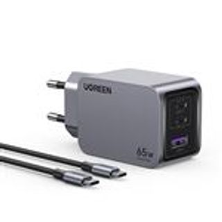 Cargador Ugreen Nexode Pro 3 puertos USB GaN 65W Gris