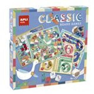APLI Boîte de jeux classique 4-IN-1