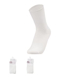 ქალის წინდა/Womens 18cm White Crew Socks (2 Pairs, Model A)