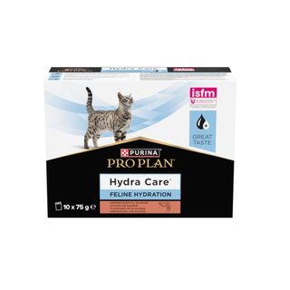 10 saquetas x 75 g Pro Plan Veterinary diets Hydra Care Suplemento húmido de salmão para gatos