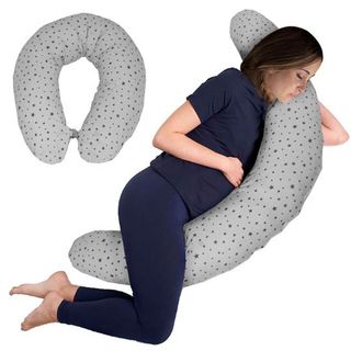 Cojín Lactancia Maternidad Gris Estrella Blanca-63072