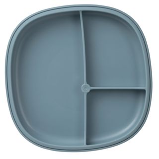 Plato de silicona 2 en 1 con compartimentos extraíbles Azul-BB00835U