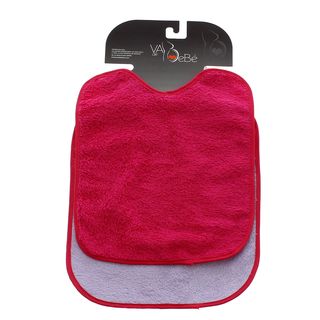 Baberos rizo y goma cuello Rosa y Lila 2 uds-60491