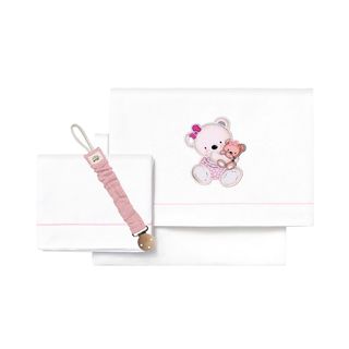 Triptico Sábanas cuna de 120*60 Osito Bco/ Rs-03229/RS