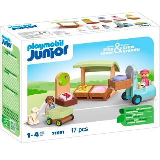 Playmobil Junior Puesto Ecológico y Carretilla-71691