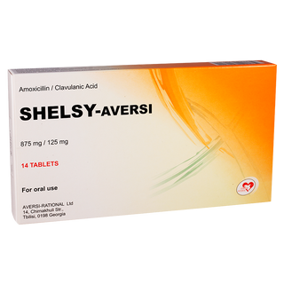 შელსი ტაბ.875მგ/125მგ.N14   Shelsy-aversi caps 1000mg #14