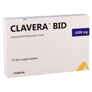 კლავერა BID ტაბლეტი 875მგ+125მგ #14    Clavera BID 875mg+125g #14