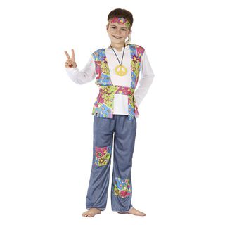 Disfraz Hippie Infantil Talla 6-8 Años-98628/M
