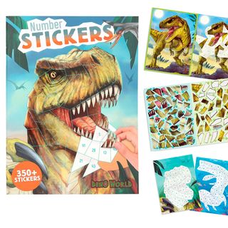 Dino World Libro de Pegatinas por Números-0013243