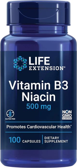 LIFE EXTENSION Vitamine B3 Capsules de niacine, 100 Nombre