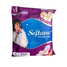 Softcare Sanitary Pad, 3 Pieces