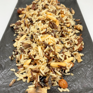 Arroz Salvaje Con Pasas Y Piñones 1 Ración 250gr Aprox