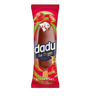 Морозиво Dadu ваніль з полунич начин та шокол глаз 63г
