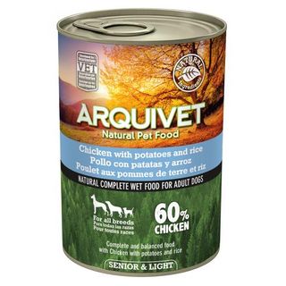 Arquivet Wet Dog Food Senior & Light Pollo (400 GR) 8435117890916
