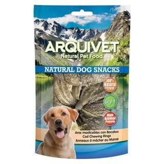 Arquivet Snacks para Perros Aros Masticables con Bacalao (24 Unidades) 8435117821910
