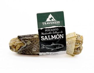 Traveness Pescadito Masticable Relleno de Salmon (1 Unidad) 8436607321767