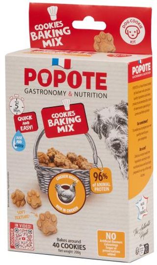 Popote Kit para Preparar Galletas Caseras de Pollo para Perros (232 gr) 3541990418668
