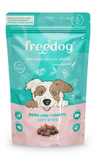 Freedog Snack Semi-Húmedo de Cerdo y Tomate para Perros (100 gr) 8429083050269