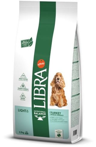 Libra Dog Pienso Adult Light Pavo y Cereales Integrales para Perros (3 Kg) 8410650216614