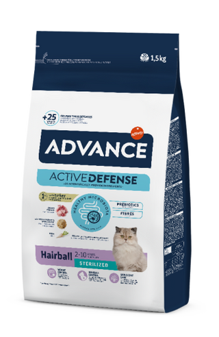 Advance Pienso para Gatos Adultos Sterilized Hairball (3 Kg) 8410650239156