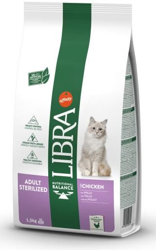 Libra Cat Pienso Sterilized de Pollo para Gatos Adultos Esterilizados (12 KG)