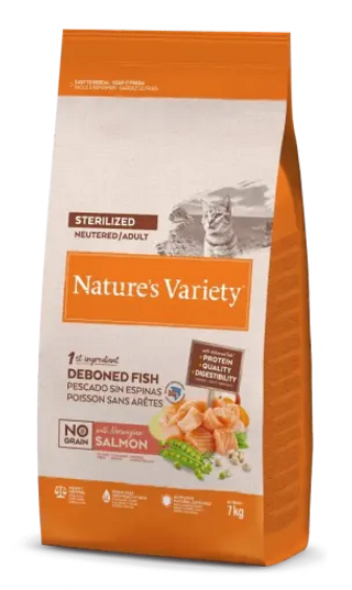 Nature's Variety Adult Sterilised Selected Salmão Norueguês ração para gatos - 1.25KG