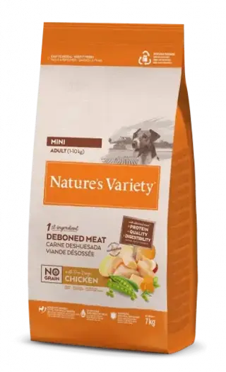 Nature's Variety Pienso No Grain de Pollo Campero para Perros Adultos Mini (1,5 Kg) 8410650271668