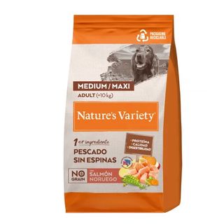Nature's Variety Pienso Medium Adult No Grain Free Salmon para Perros (10 KG) 8410650271477