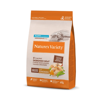 3 kg Nature's Variety Healthy Grains Puppy Medium Maxi Frango ração para cachorros