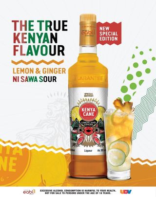 KENYA CANE Lemon and Ginger Liqueur, 750ml