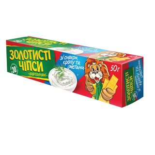 Чіпси картопляні «Золотисті» зі Смаком Кропу та Сметани ф. 50г