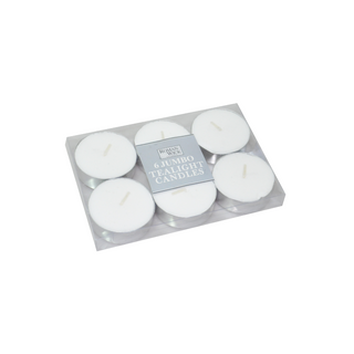 SET 6 TEALIGHT  JUMBO  40 GRAMS 6HRS REF