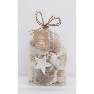 SACHET MELANGE COQUILLAGE NATURE (L12XH16CM)  REF