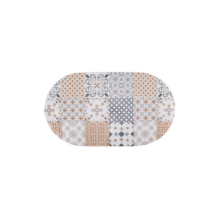 TAPIS DE BAIN ANTI-DERAPANT MOSAIQUE OVAL 70X39 CM ref