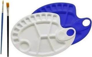 Paleta Pintura + 2 Pinceles Bismark