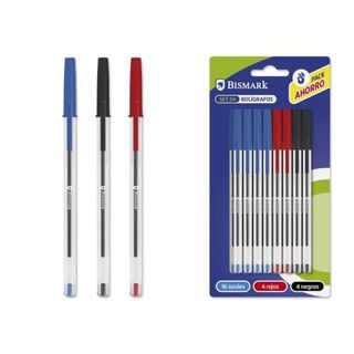 Set 24 Boligrafos Bismark 16azules, 4rojos, 4 Negros