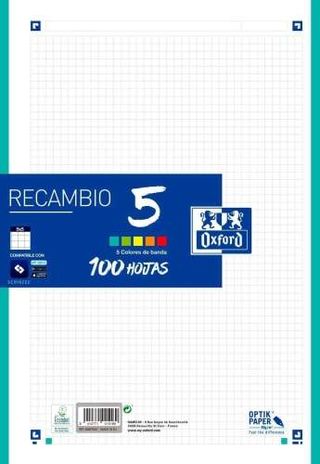 Recambio Oxford 5 Colores A4