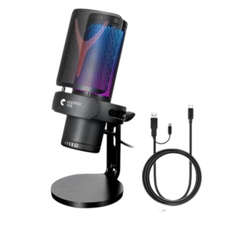 Yanmai Microphone Filaire GM7 Avec Éclairage RGB Filtre Anti-Pop Et Contrôle De Volume Rapide Pour l'enregistrement Streaming Jeux